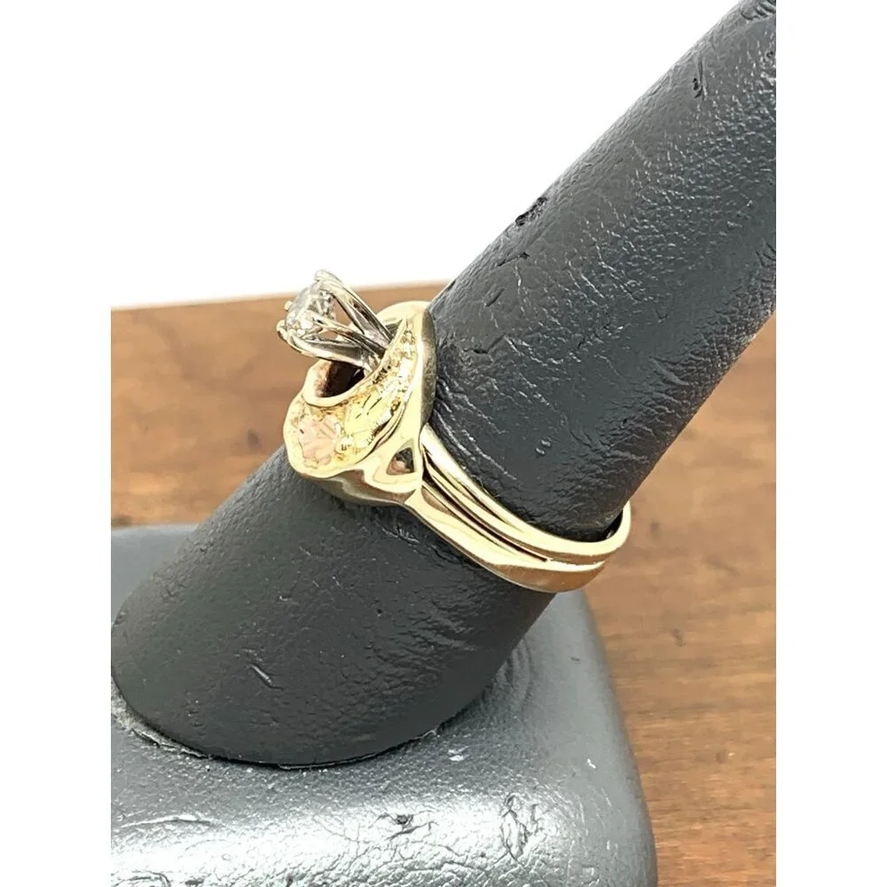 Cocktail Diamond Ring 0.30ctw 14k Yellow Gold Estate Jewelry Women's Size 8.5